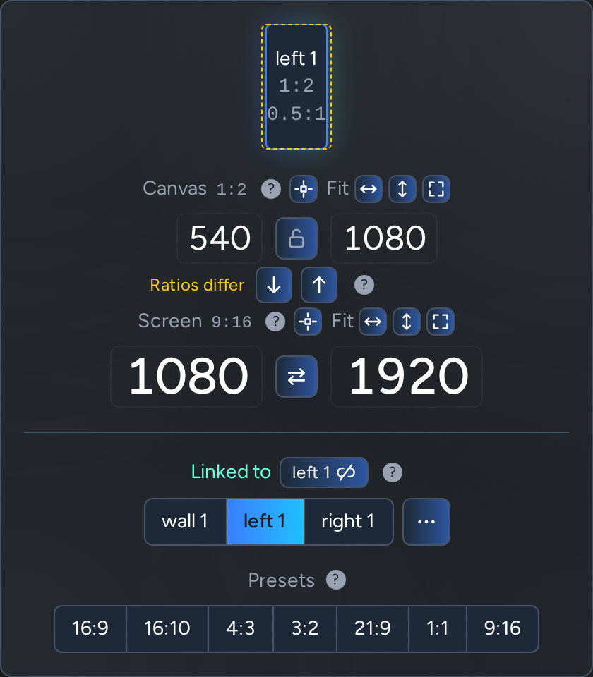 Aspect Ratio: stretched feed rectangle