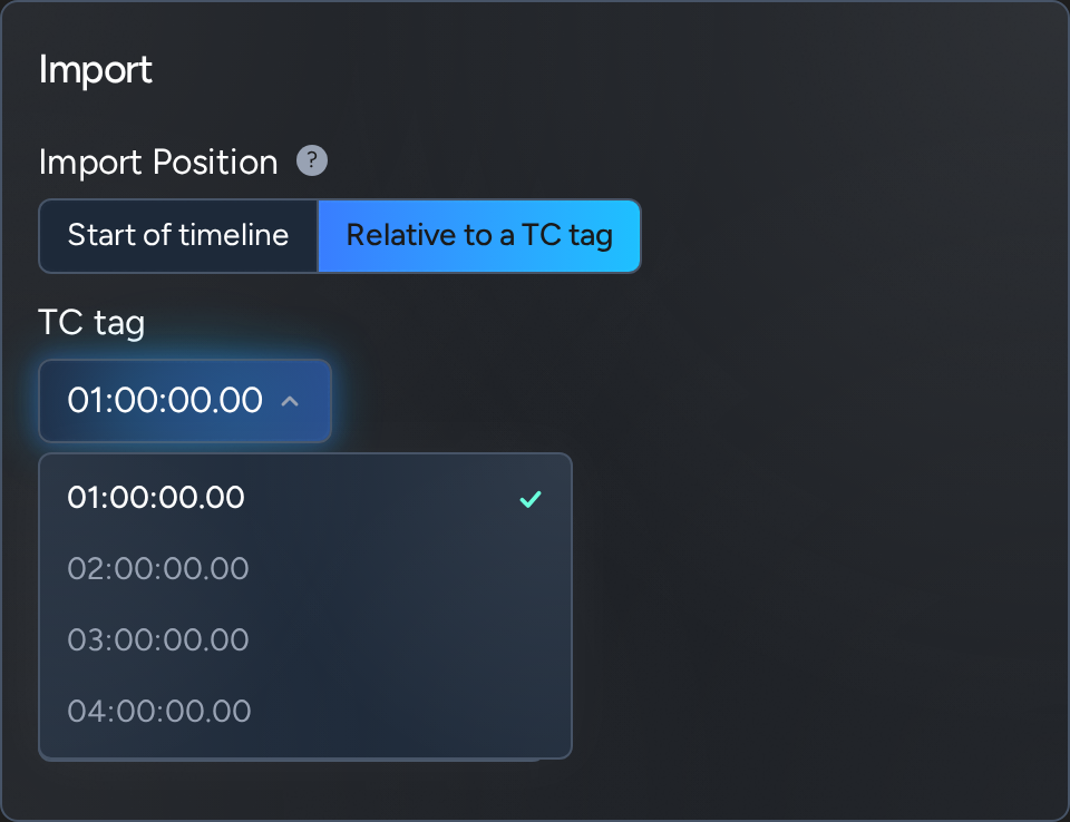CueLinker: tc tag picker