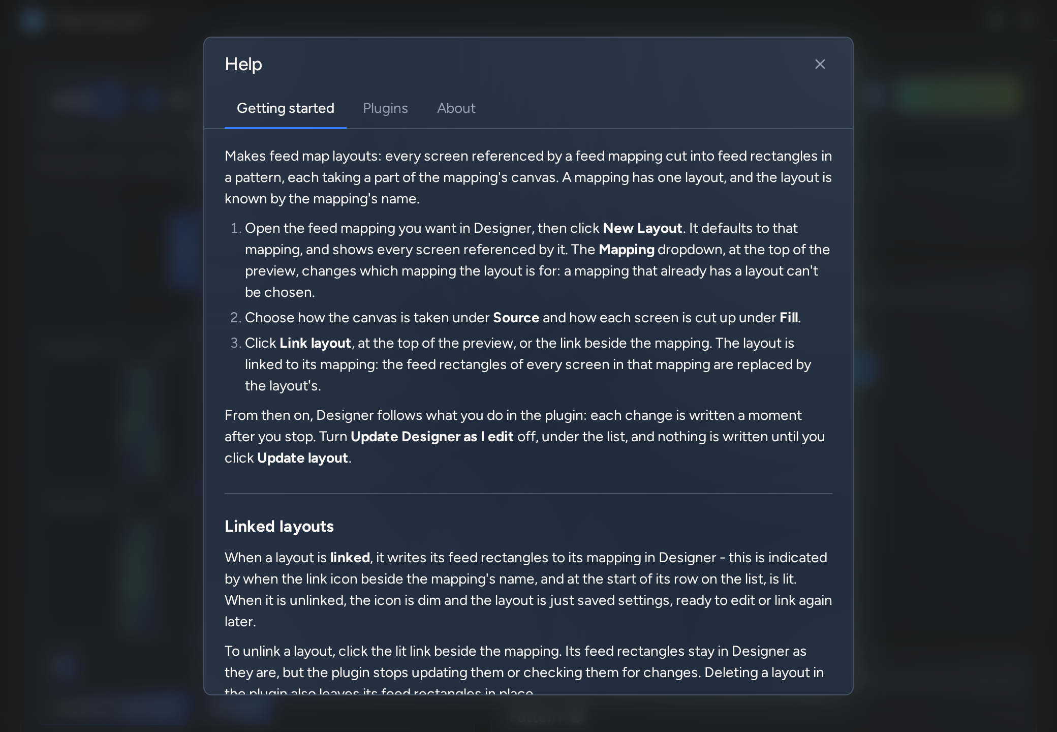 Feed Layouts: getting started help