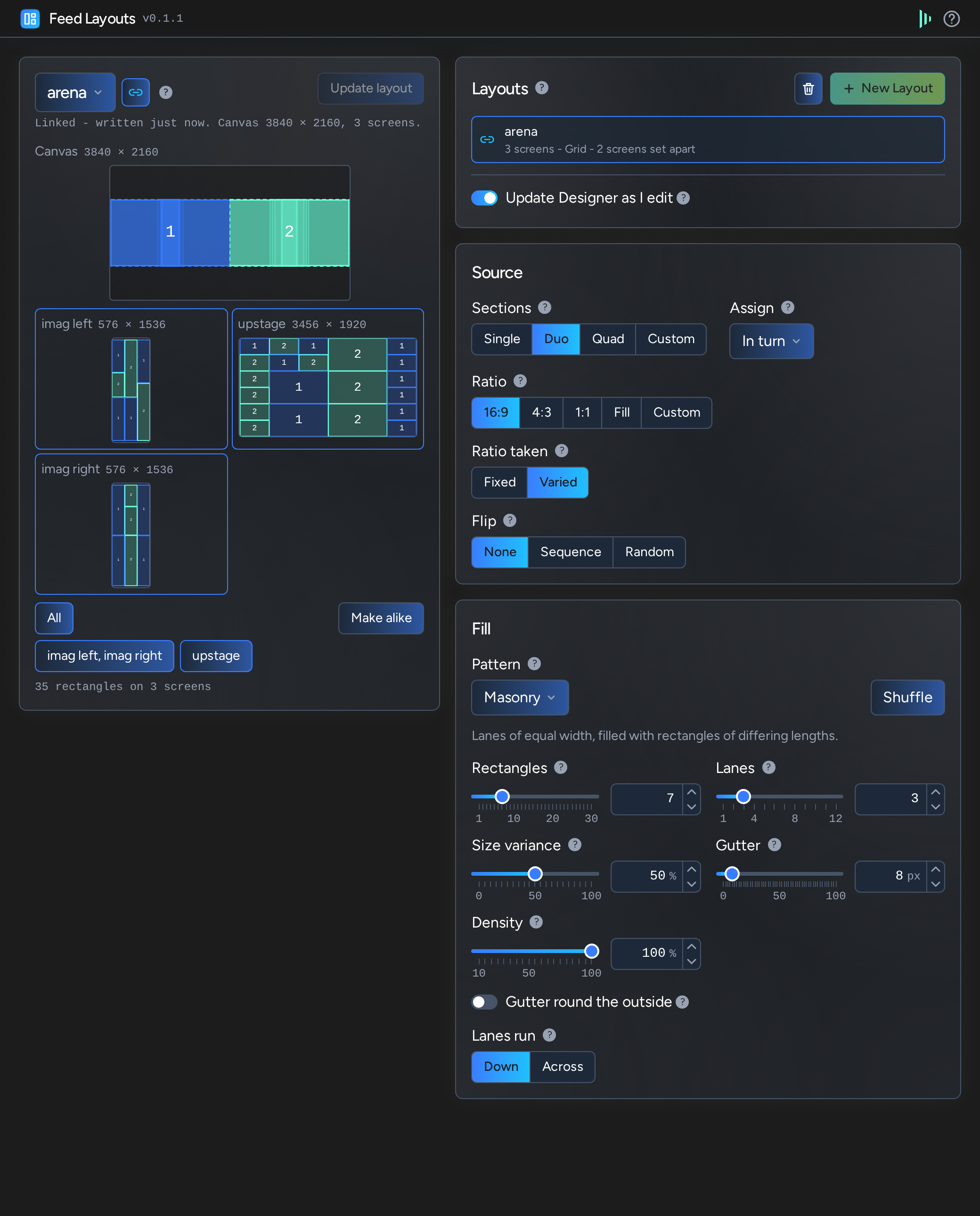 Feed Layouts for Disguise Designer
