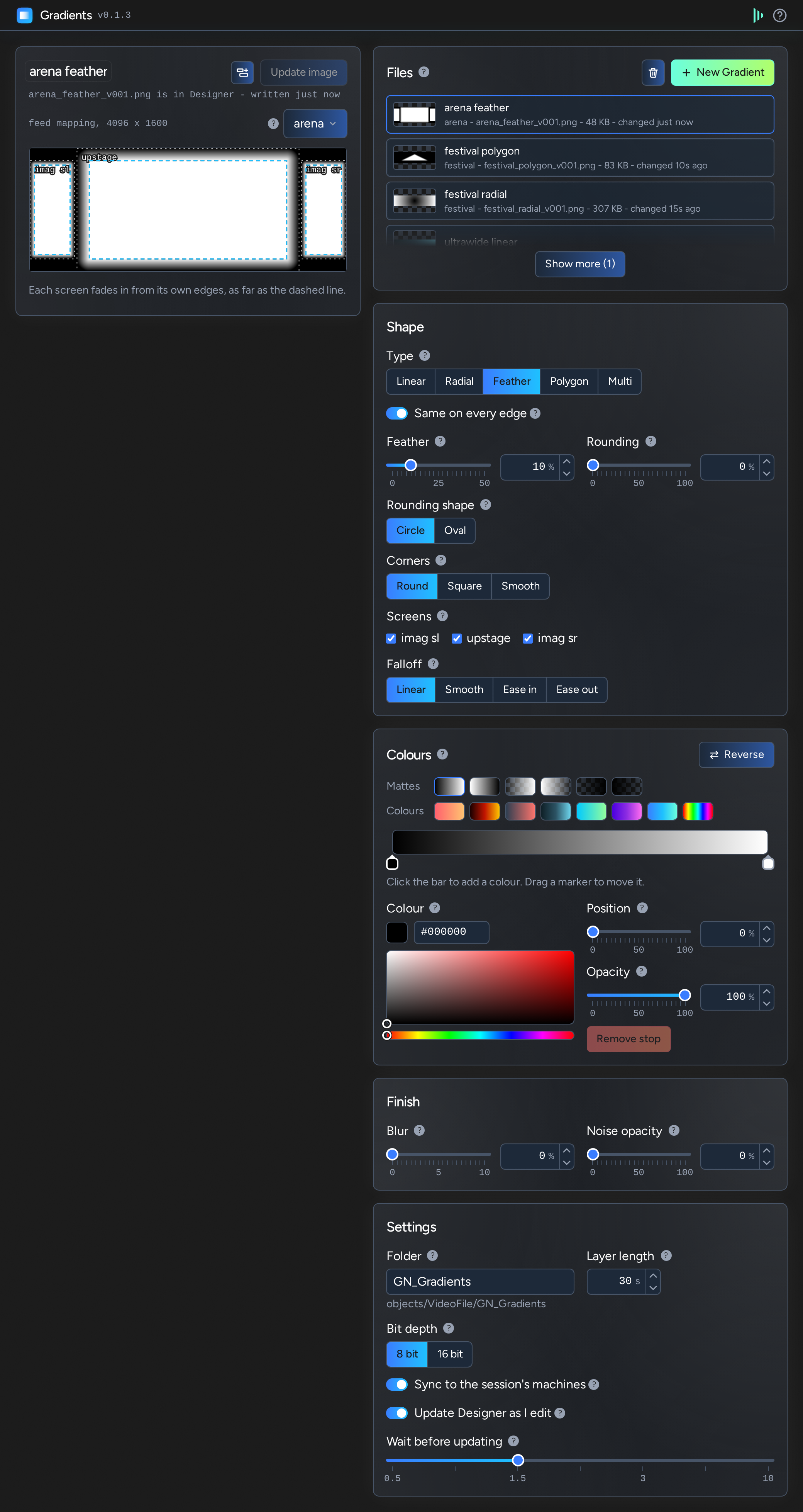Gradients for Disguise Designer